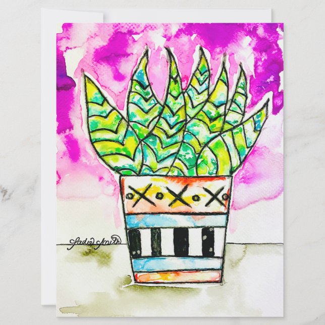 Lámina Póster de planta en maceta (Anverso)