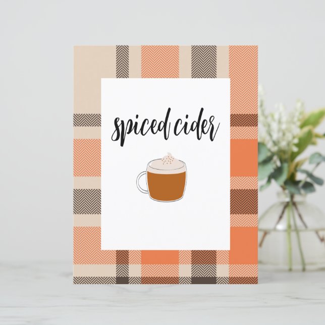 Lámina Poster de tabla de bebida de otoño (Anverso de pie)