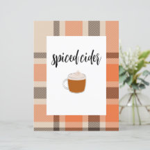 Poster de tabla de bebida de otoño