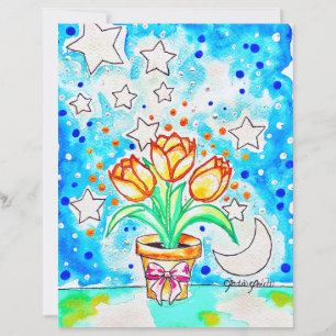 Lámina Póster de Tulipanes