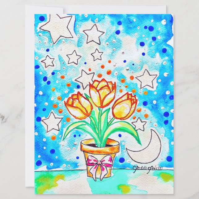 Lámina Póster de Tulipanes (Anverso)