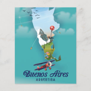 Lámina Póster de viaje de Buenos Aires, Argentina