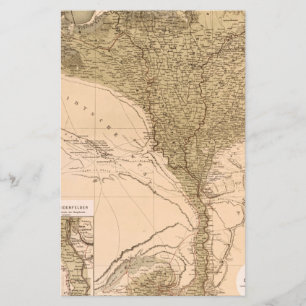 Lámina Poster del Delta del Río Nilo Vintage 1859