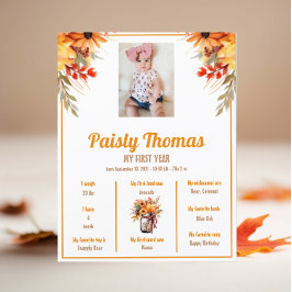 Lámina Poster del primer aniversario del nacimiento del g