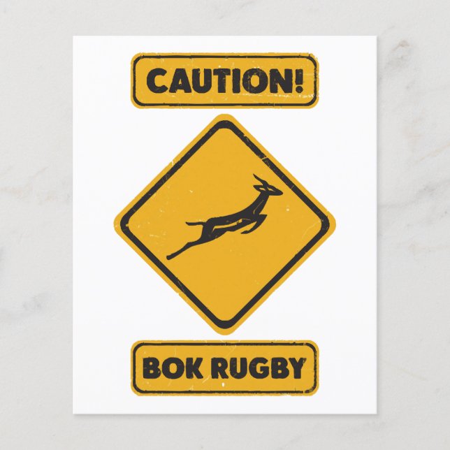 Lámina Precaución - SpringBoks Cruzando (Anverso)