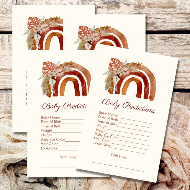 Lámina Predicción de bebé Arcoiris tropical Terracota Boh (Subido por el creador)