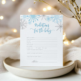 Lámina Predicción de copos de nieve de plata azul para ta