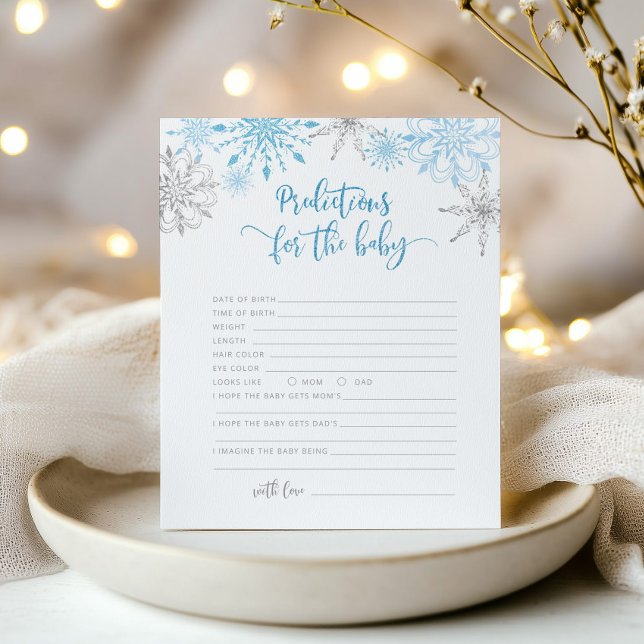 Lámina Predicción de copos de nieve de plata azul para ta (Subido por el creador)