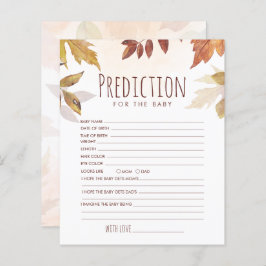 Lámina Predicción de follaje otoñal para el juego Baby Sh