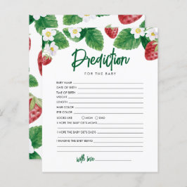 Lámina Predicción de fresa para el juego de Baby Shower
