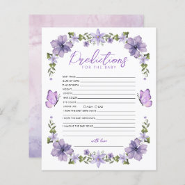 Lámina Predicción de Mariposas Moradas para Juego de Bebé