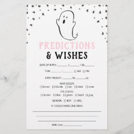 Lámina Predicción de un pequeño juego de Baby Shower de B