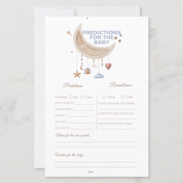 Lámina Predicción y consejo de Dreamy Over the Moon blue (Anverso)