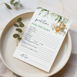 Lámina Predicciones de animales de safari verdes para el 