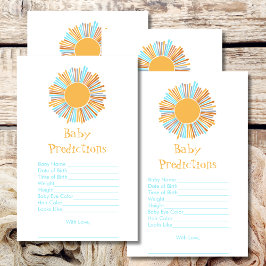 Lámina Predicciones De Bebé El Sol Retro Boho Aquí Viene