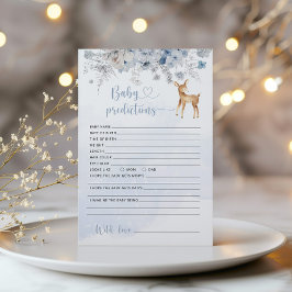 Lámina Predicciones de ciervos bebés azules de invierno p