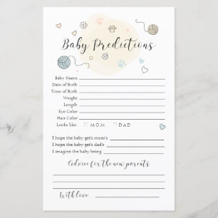 Lámina Predicciones de gatito juguetón para bebé