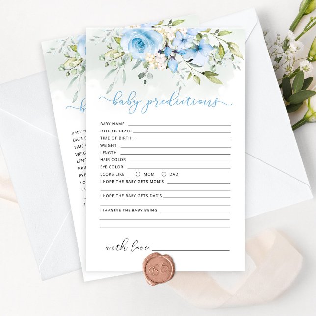 Lámina Predicciones de la ducha de bebé de eucalipto azul (Subido por el creador)