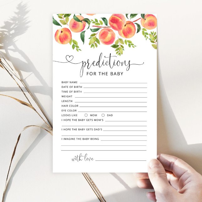 Lámina Predicciones de melocotón acuarela para el bebé (Subido por el creador)