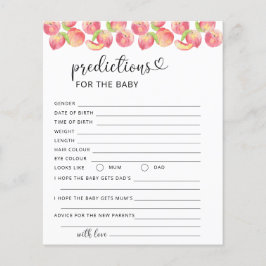 Lámina Predicciones de melocotón acuarela para el bebé