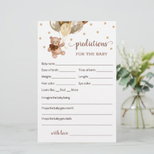 Lámina Predicciones para bebés de osito de peluche Baby S