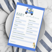 Predicciones para bebés Elefante y Ducha de Golf d