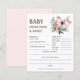 Lámina Predicciones para bebés | Juego de Baby Shower de 