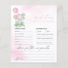 Lámina Predicciones para bebés Juego de ducha elefante li