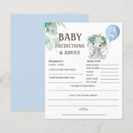 Lámina Predicciones para bebés | Juego de globos elefante