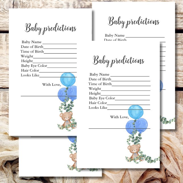 Lámina Predicciones para bebés Oh niño Bear Balón Eucalyp (Subido por el creador)