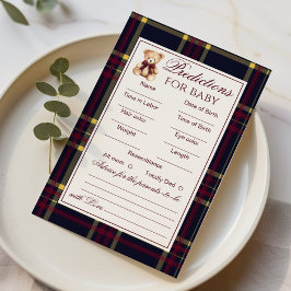 Lámina Predicciones para bebés y consejos: Oso Rojo