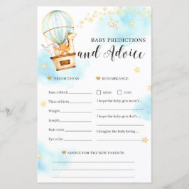 Lámina Predicciones para bebés y consejos sobre el juego