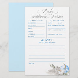 Lámina Predicciones para bebés y juego Baby Shower de con