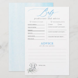 Lámina Predicciones para bebés y juego Baby Shower de con