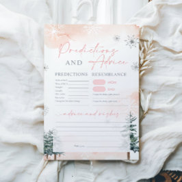 Lámina Predicciones para bebés y juego Baby Shower de con