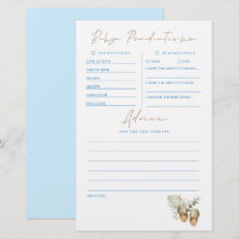 Predicciones para bebés y juego Baby Shower de con