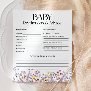 Lámina Predicciones para bebés y recomendaciones Ducha de