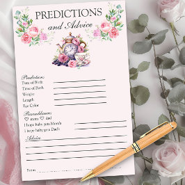 Lámina Predicciones para el bebé y consejos para la olla