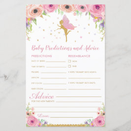 Lámina Predicciones y actividad de consejo para bebés de 