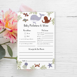 Lámina Predicciones y consejos bajo el mar Baby Shower