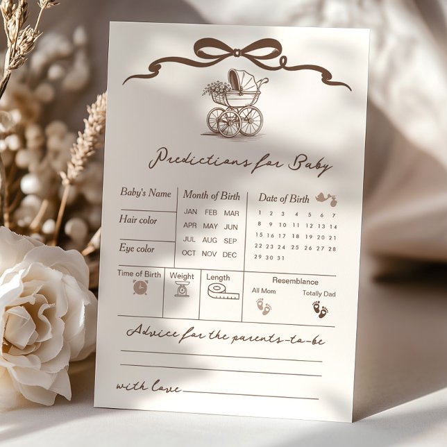 Lámina Predicciones y Consejos Cafe bebe Bow Baby Shower (Subido por el creador)
