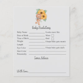 Lámina Predicciones Y Consejos De Baby Shower De Teddy Su