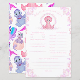 Lámina Predicciones Y Consejos De Baby Shower Sobre Dinos
