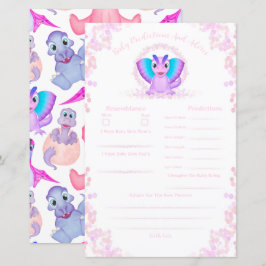Lámina Predicciones Y Consejos De Baby Shower Sobre Dinos