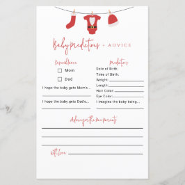 Lámina Predicciones y consejos de Santa Bebé Baby Shower