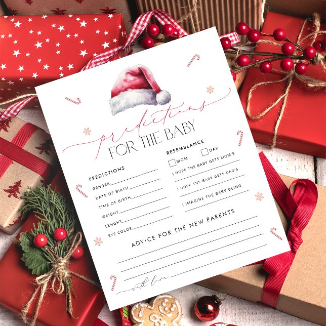 Lámina Predicciones y consejos de Santa Bebé Baby Shower (Subido por el creador)