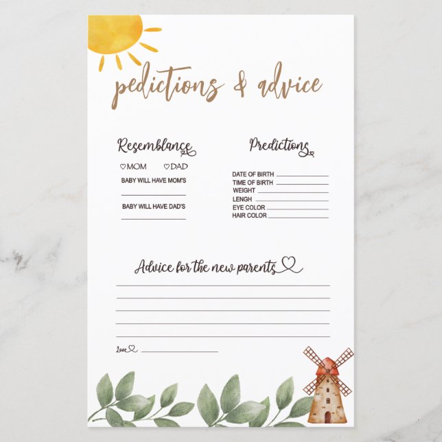 Lámina Predicciones y consejos en animales de corral de g (Anverso)