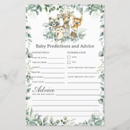 Lámina Predicciones y consejos para animales de Woodland