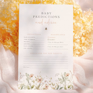 Lámina Predicciones y consejos para baby shower boho de w