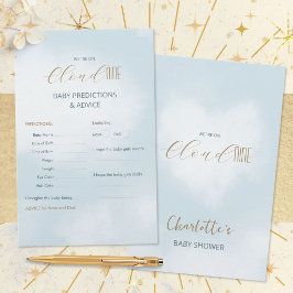 Lámina Predicciones y Consejos para Baby Shower Celestial